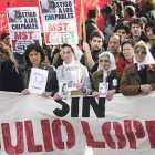 “Cinco años sin culpables ni sospechosos, cinco años de impunidad”, fue una de las consignas. Imagen: DyN.
