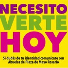 Campaña 'Necesito verte hoy', organizada por Abuelas de Plaza de Mayo Rosario.