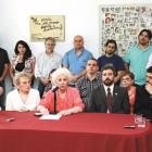 La titular de Abuelas de Plaza de Mayo, Estela de Carlotto, leyó el documento. Imagen: Bernardino Avila.