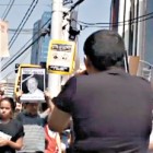 Escrache a David Dos Santos Arraujo, acusado de torturar y asesinar durante la dictadura.
