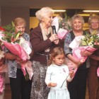 Estela de Carlotto, con otras Abuelas, en el 35º aniversario de la institución.