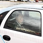 El partero de la ESMA Jorge Magnaco al ser trasladado ayer al juicio oral. Imagen: Rolando Andrade