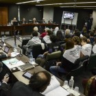 Una sesión del primer juicio en Mar del Plata contra civiles imputados por crímenes de lesa humanidad.
