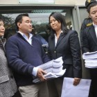 Los hijos del expresidente Fujimori presentan la solicitud de indulto de su padre. Ernesto Benavides (AFP)