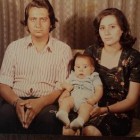 María Cristina, Horacio y Fernando –que decía ma ma– en una foto familiar de 1977.