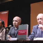 Ramiro Fresneda, Ricardo Lorenzetti y Horacio Verbitsky en la presentación del Informe 2012. Imagen: Jorge Larrosa.