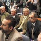 Los siete represores condenados –dos militares y cinco penitenciarios– por los crímenes cometidos en el centro El Vesubio. Imagen: Leandro Teysseire